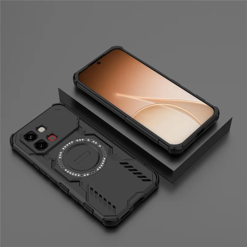 Für Infinix Note Edge 5G Magnetische Hülle Butterfly Armor, Hohlkühlung, PC + TPU Handy-Schutzhülle - Schwarz