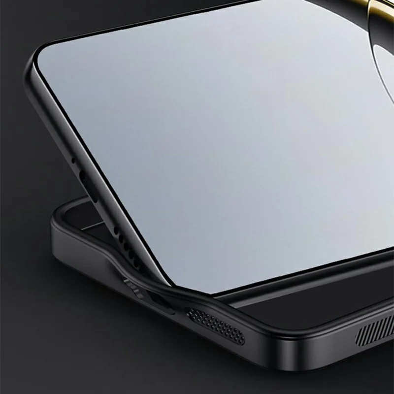 For Oppo Find X9s Pro 5G Case Wood Texture PU Leather Coated PC TPU Phone Cover - Black
