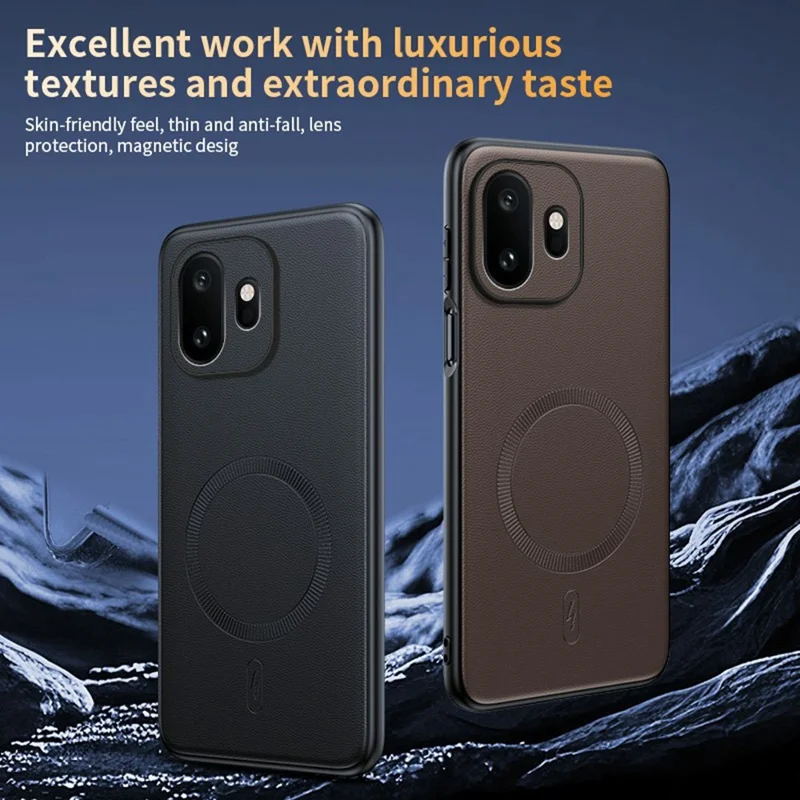 Voor OnePlus 15T 5G Magnetische Hoes Leren Gecoate TPU + PC Telefoonhoes - Grijs