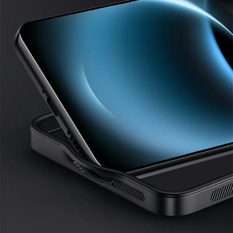 For Huawei Enjoy 90 Plus Case Wood Texture PU Leather Coated PC TPU Phone Cover - Black