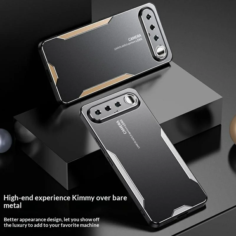 For Realme 16 5G Phone Case Aluminium Alloy TPU PC Back Cover - Gold
