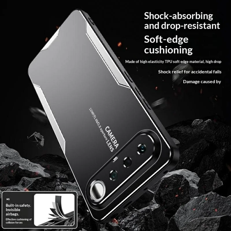 For Realme 16 5G Phone Case Aluminium Alloy TPU PC Back Cover - Gold