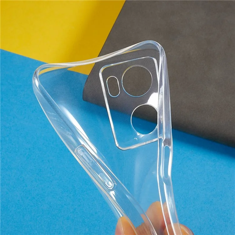 Crystal Clear Back Protective Case per Oppo A57 4G / A57s 4G, custodia in TPU antingiallimento e leggera