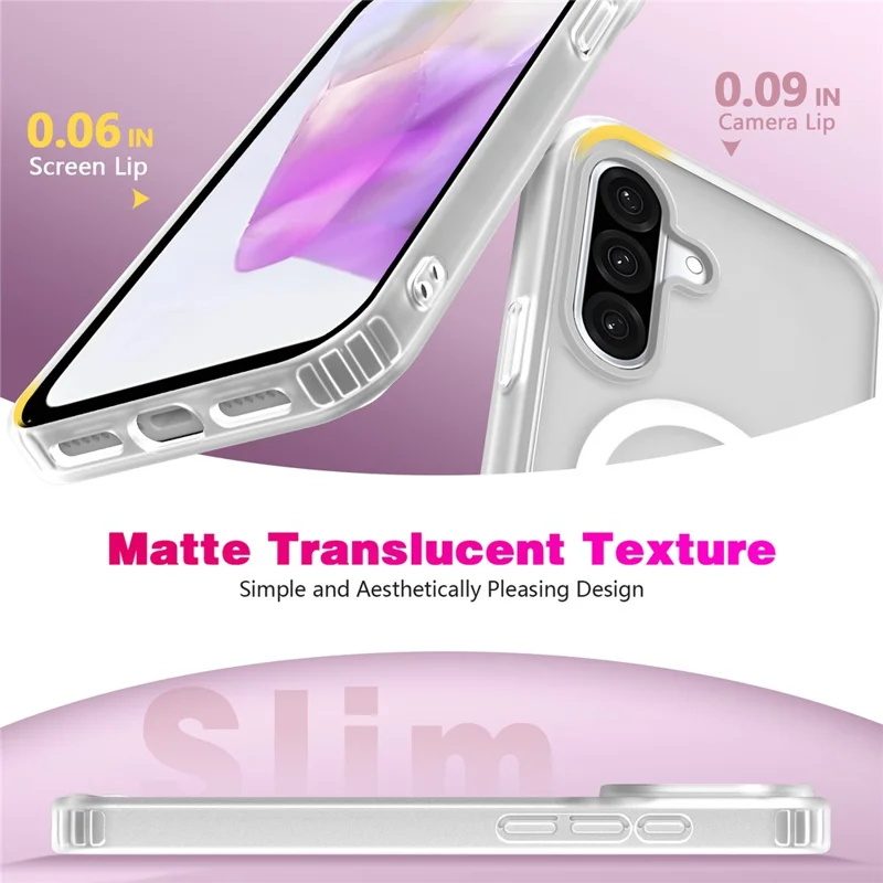 For Samsung Galaxy S26 Magnetic Case Skin Touch TPU + PC 2.0mm Thickness Anti-drop Phone Cover - White
