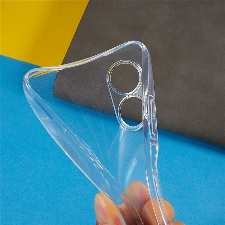 Custodia posteriore per Oppo A17 4G, guscio in TPU leggero e antingiallimento cristallo chiaro