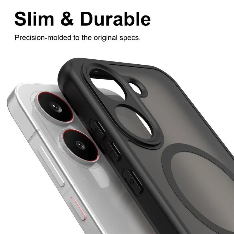 For Xiaomi Poco X8 Pro 5G Magnetic Case Anti Drop PC + TPU Phone Cover - Black