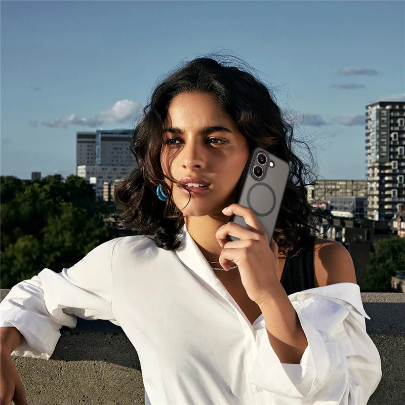 For Xiaomi Poco X8 Pro 5G Magnetic Case Anti Drop PC + TPU Phone Cover - Black