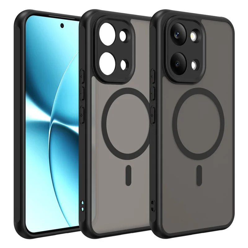 For Xiaomi Poco X8 Pro Max 5G Magnetic Case Anti Drop PC + TPU Phone Cover - Black