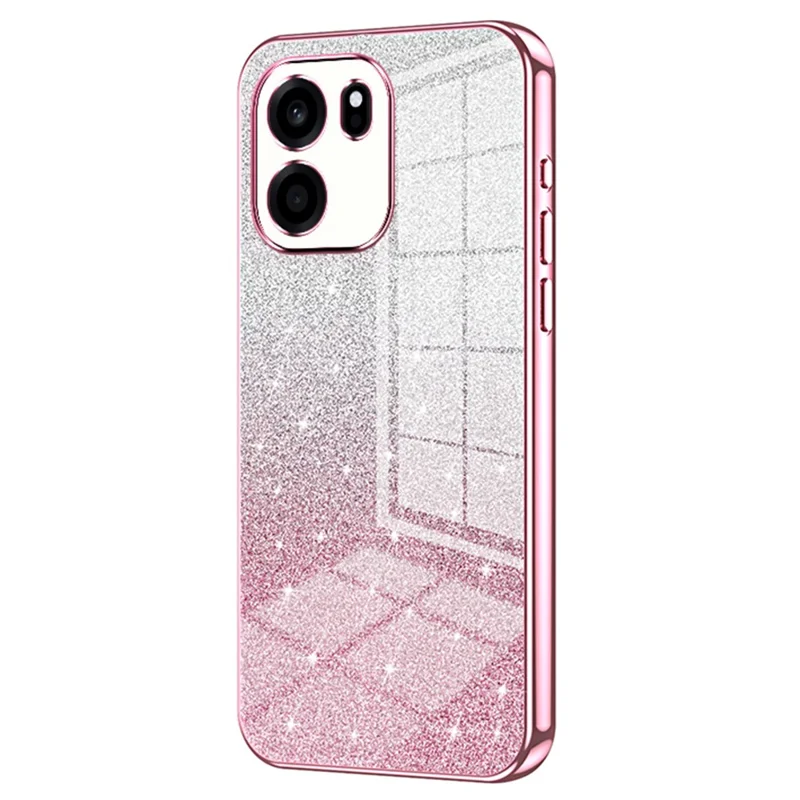 For OnePlus Turbo 6V 5G Case Electroplating Gradient Glitter TPU Phone Cover - Pink