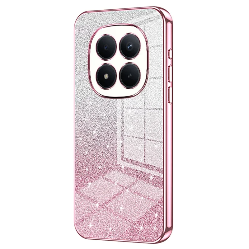 For Xiaomi Redmi Note 15 Pro 4G (Global) Case Electroplating Gradient Glitter TPU Phone Cover - Pink