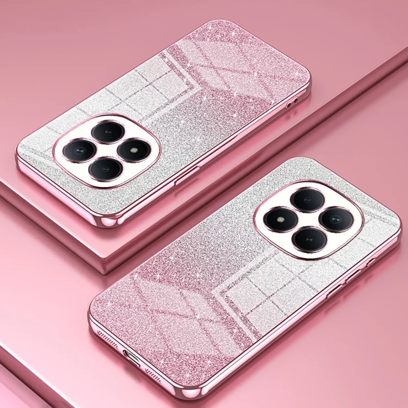 For Xiaomi Redmi Note 15 Pro 4G (Global) Case Electroplating Gradient Glitter TPU Phone Cover - Pink