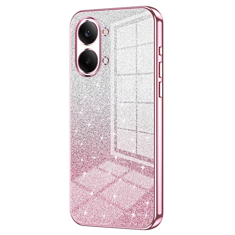 Case For Xiaomi Poco X8 Pro Max 5G  /  Redmi Turbo 5 Max 5G Electroplating Gradient Glitter TPU Phone Cover - Pink