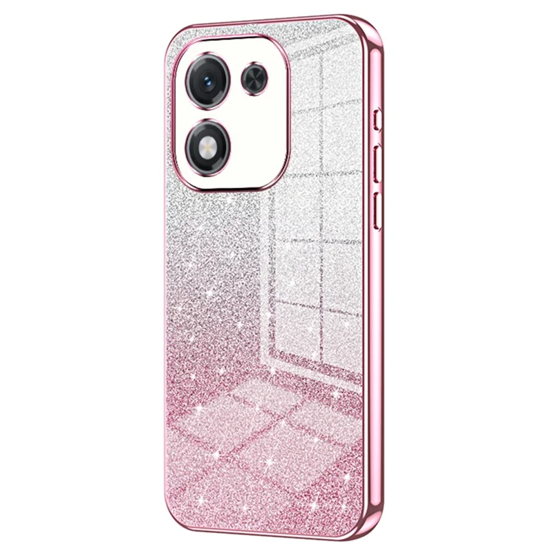 For Honor X70i Case Electroplating Gradient Glitter TPU Phone Cover - Pink