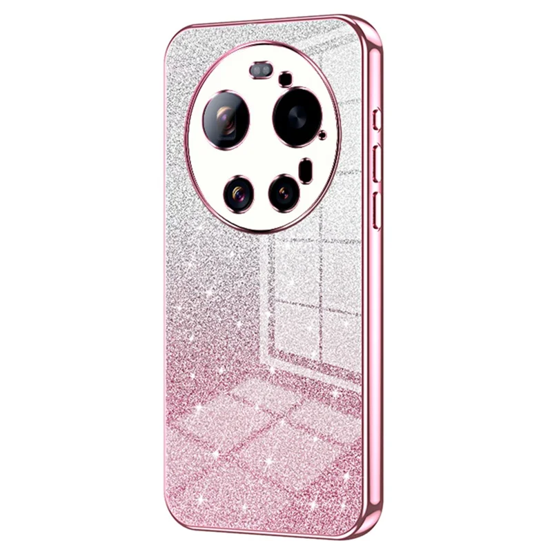 For Xiaomi 17 Ultra 5G Case Electroplating Gradient Glitter TPU Phone Cover - Pink