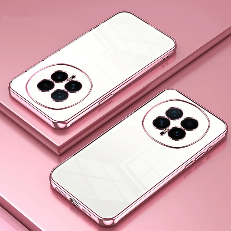 For Honor Magic8 5G Case Electroplating Frame Soft TPU Phone Cover - Pink
