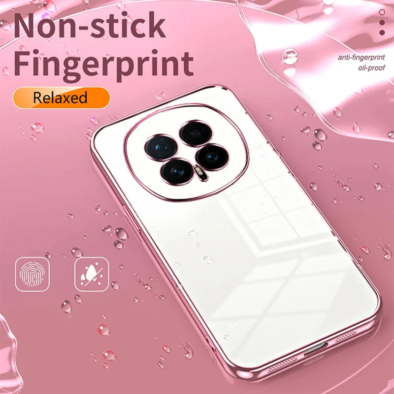 For Honor Magic8 5G Case Electroplating Frame Soft TPU Phone Cover - Pink