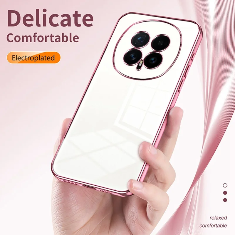 For Honor Magic8 5G Case Electroplating Frame Soft TPU Phone Cover - Pink