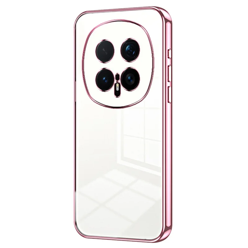 For Honor Magic8 Pro 5G Case Electroplating Frame Soft TPU Phone Cover - Pink