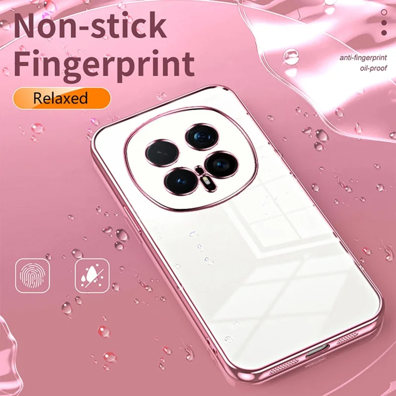 For Honor Magic8 Pro 5G Case Electroplating Frame Soft TPU Phone Cover - Pink