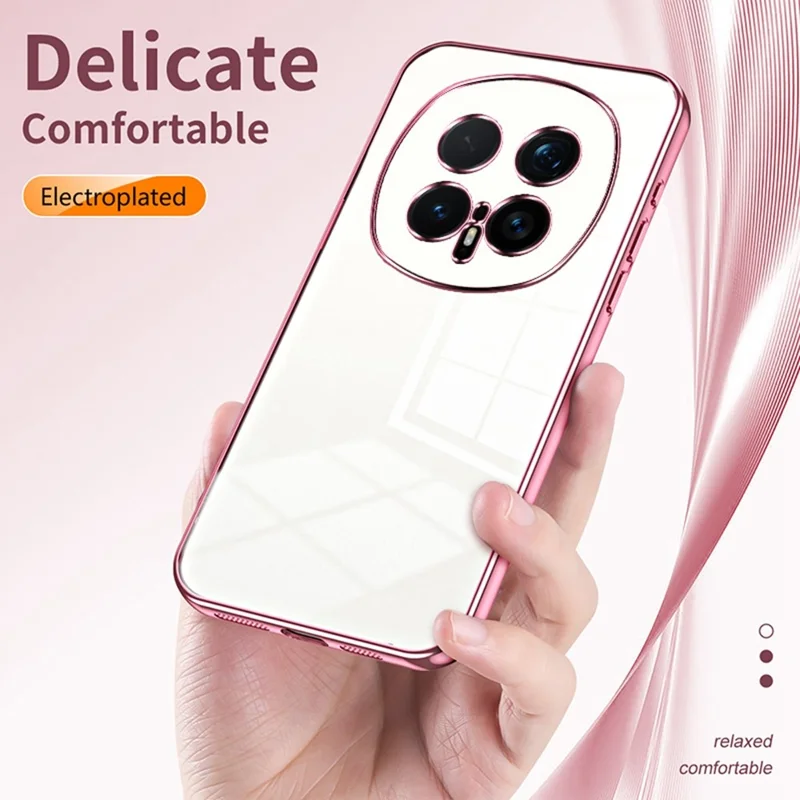 For Honor Magic8 Pro 5G Case Electroplating Frame Soft TPU Phone Cover - Pink