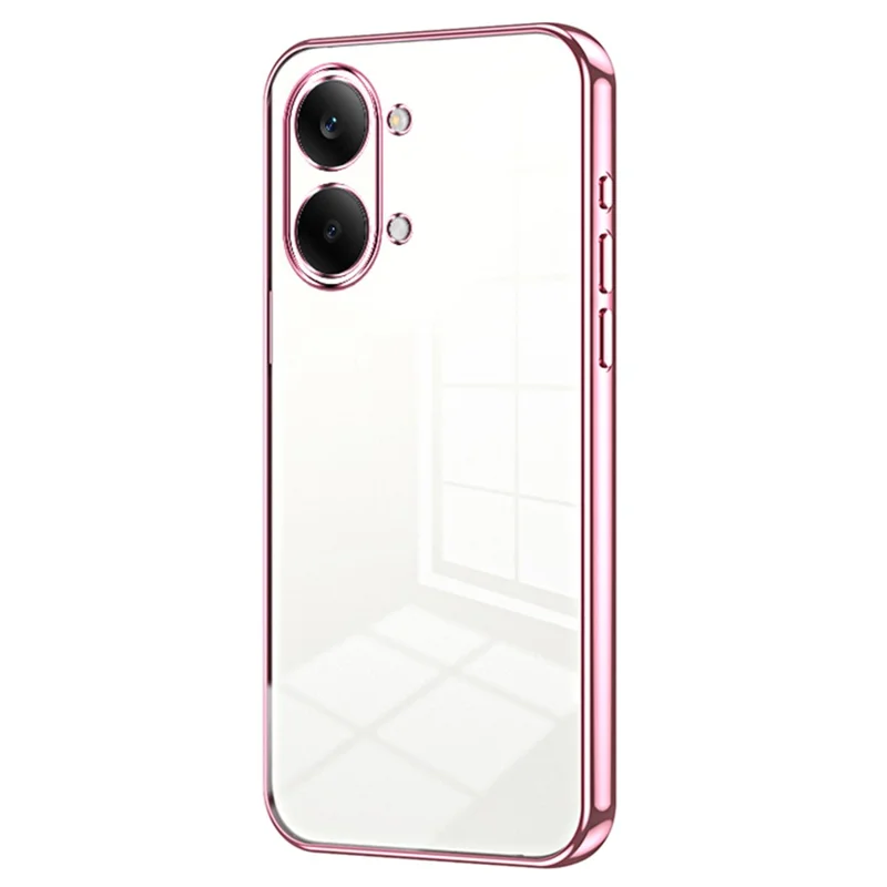 Case For Xiaomi Poco X8 Pro Max 5G  /  Redmi Turbo 5 Max 5G Electroplating Frame Soft TPU Phone Cover - Pink
