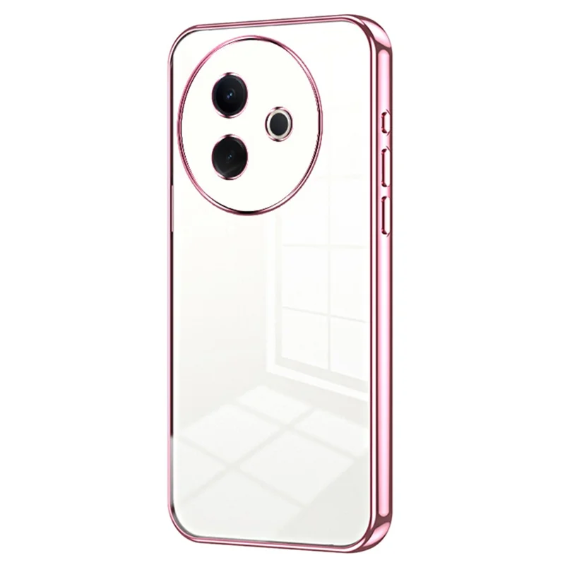 For vivo Y39 5G Case Electroplating Frame Soft TPU Phone Cover - Pink