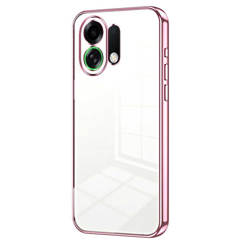 For Oppo K13 Turbo Pro 5G Case Electroplating Frame Soft TPU Phone Cover - Pink