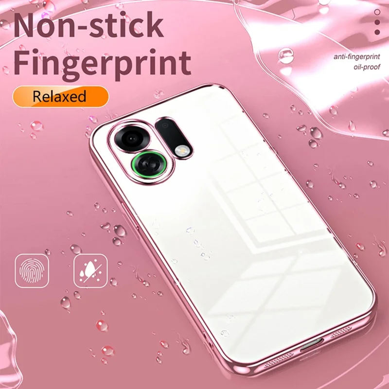 For Oppo K13 Turbo Pro 5G Case Electroplating Frame Soft TPU Phone Cover - Pink
