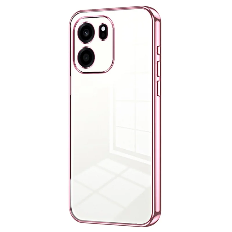 For OnePlus Turbo 6V 5G Case Electroplating Frame Soft TPU Phone Cover - Pink