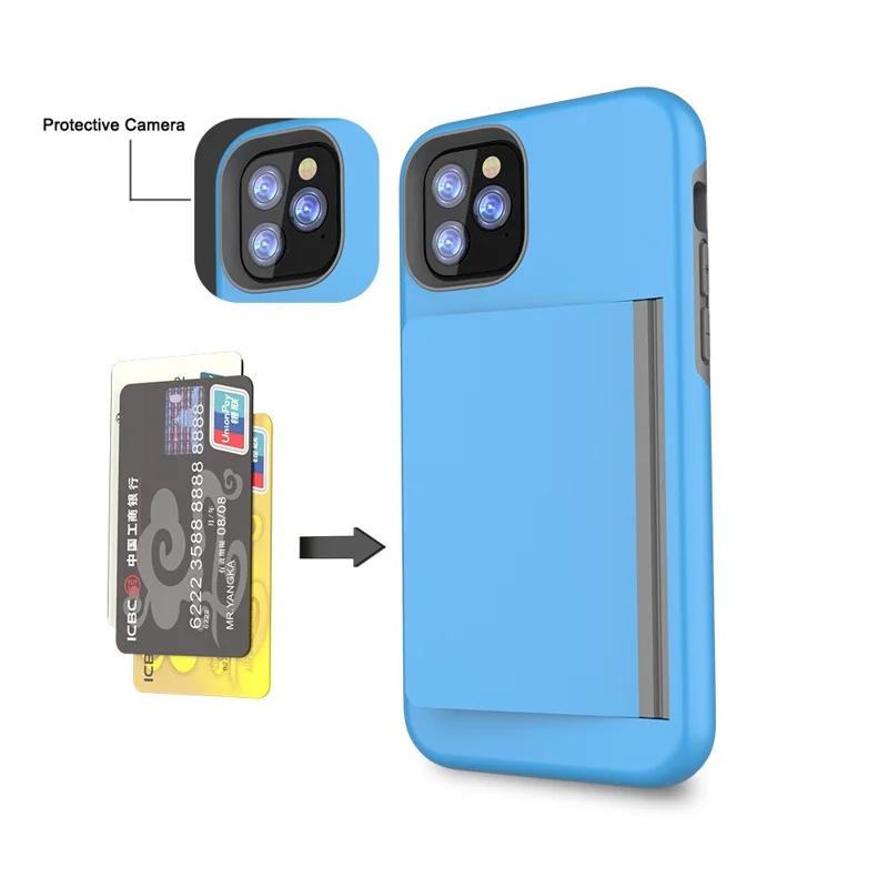 Compra em Volume para Capa iPhone 15 Pro Max com Suporte para Cartões, Capa com Suporte Basculante, TPU + PC à Prova de Choques, Cor Contraste - Vermelho