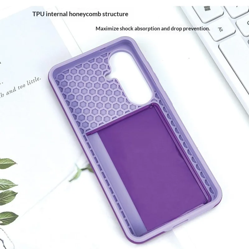 Bulk Purchasing for Samsung Galaxy S25+ Case Flip Card Holder Kickstand Contrast Color TPU + PC Shockproof Phone Cover - Black