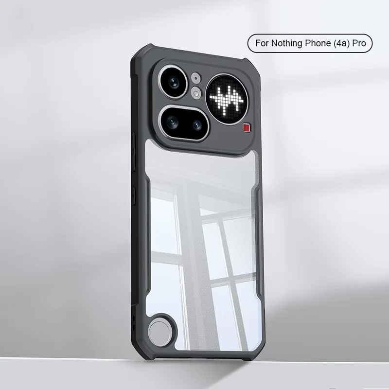 XUNDD For Nothing Phone (4a) Pro Case Dropproof TPU + Acrylic Clear Back Phone Cover - Black