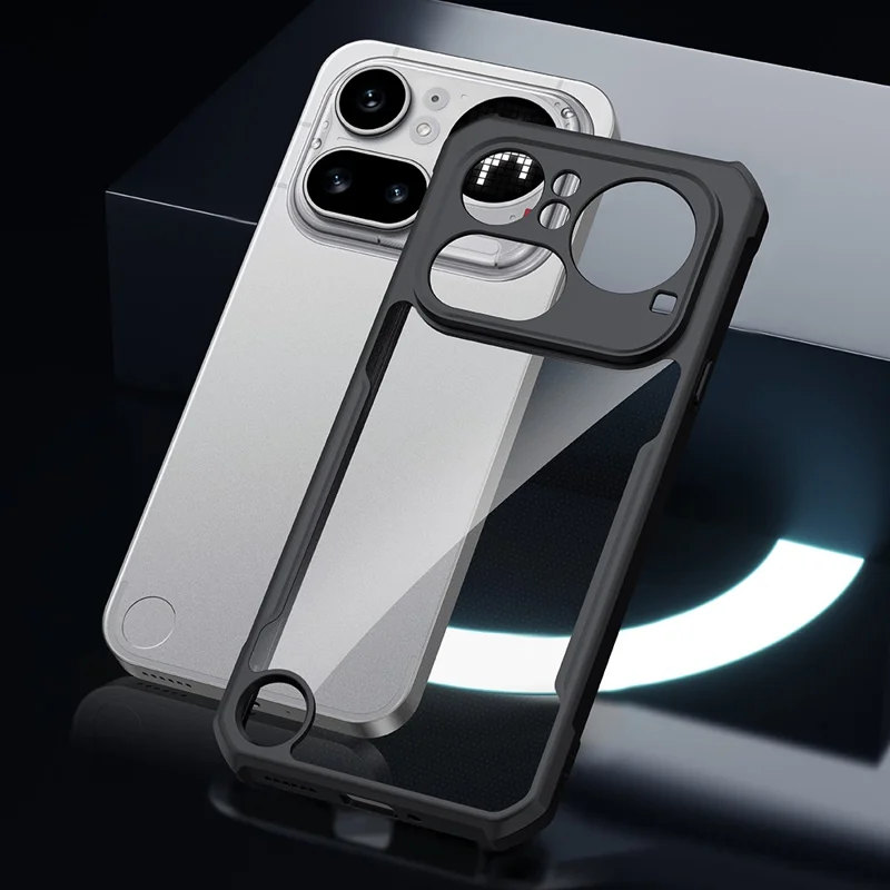 XUNDD For Nothing Phone (4a) Pro Case Dropproof TPU + Acrylic Clear Back Phone Cover - Black