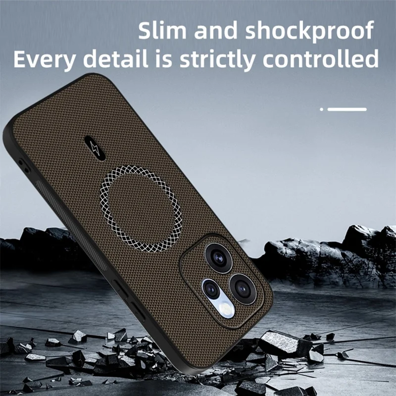 Case For Oppo Reno15 Pro 5G (Global)  /  Reno15 5G (China) Triangle Texture PU Leather Shockproof Ultra Thin Cover - Blue