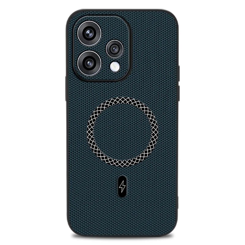 Case For Oppo Reno15 5G (Global)  /  Reno15c 5G (China) Triangle Texture PU Leather Shockproof Ultra Thin Cover - Blue