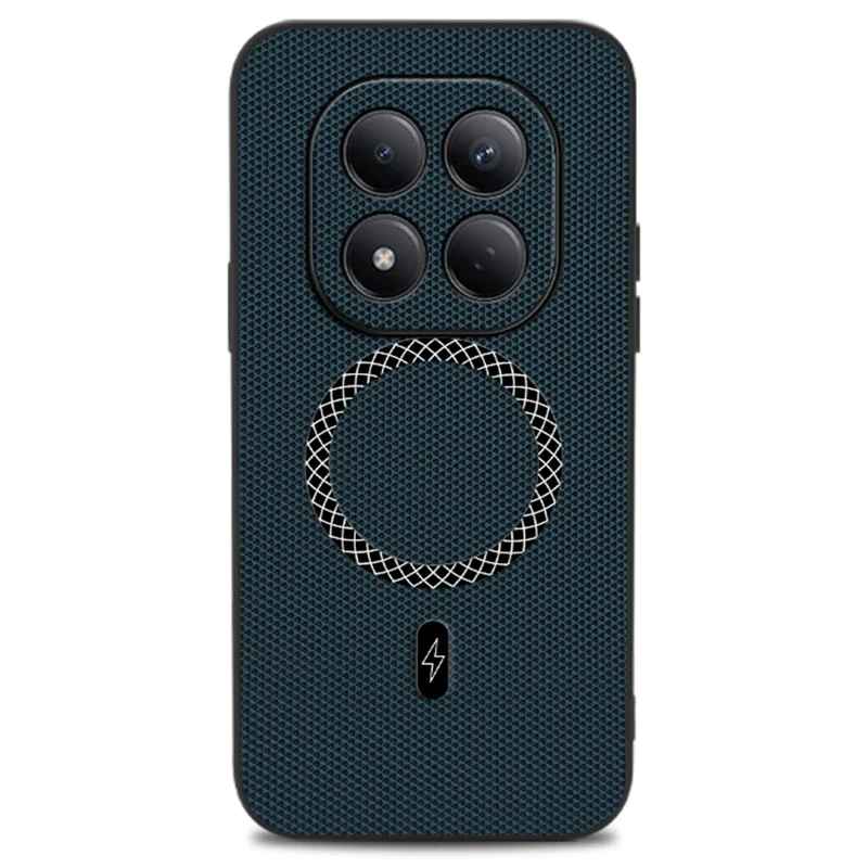 For Xiaomi Redmi Note 15 Pro 4G (Global) Case Triangle Texture PU Leather Shockproof Ultra Thin Cover - Blue