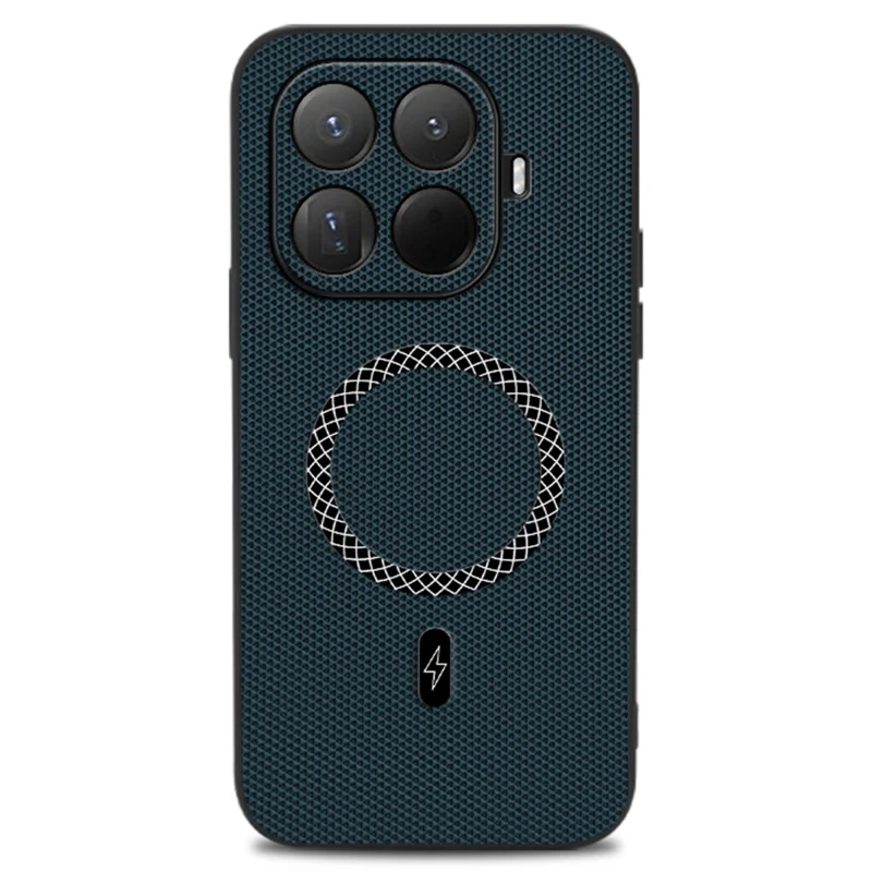 Für Xiaomi 15T Pro Hülle Dreieckstruktur PU-Leder Stoßfest Ultra Dünn Cover - Blau