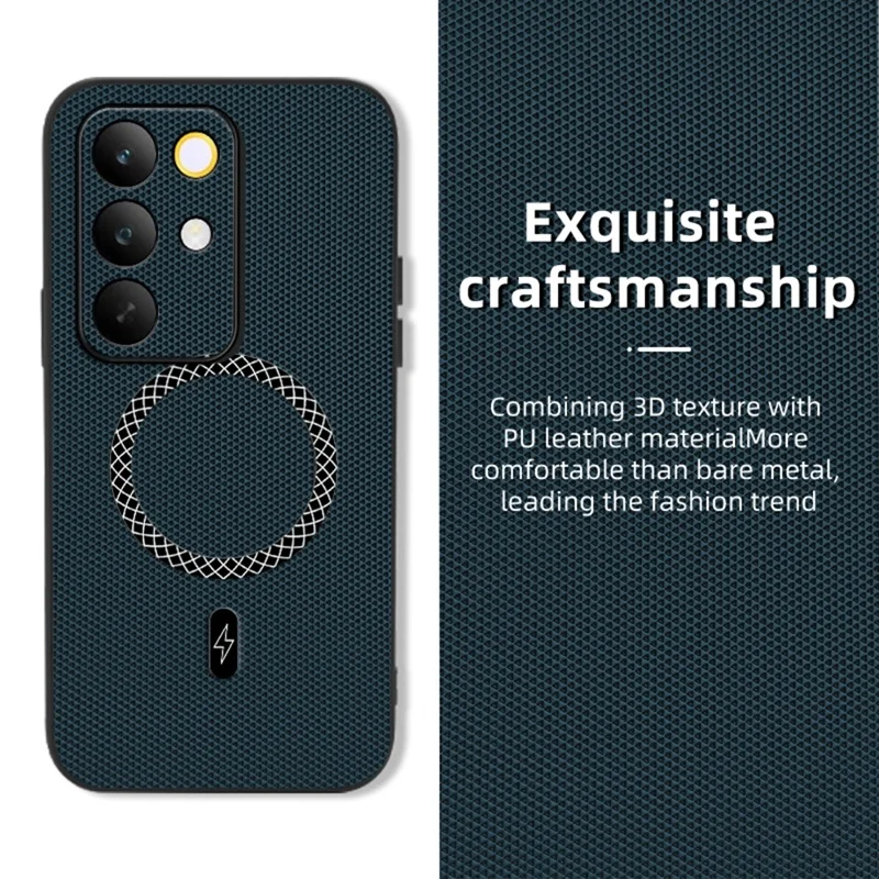 Case For Realme C85 5G  /  15x (India) 5G Triangle Texture PU Leather Shockproof Ultra Thin Cover - Blue