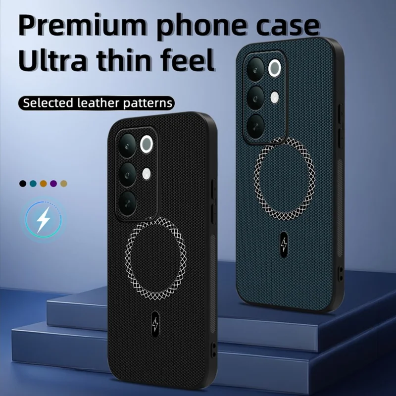 For Realme C85 Pro 4G Case Triangle Texture PU Leather Shockproof Ultra Thin Cover - Blue