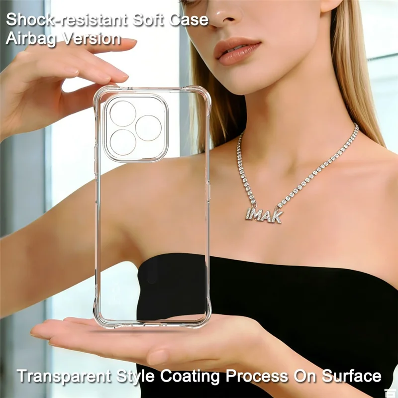 IMAK For Honor X8d 4G Case TPU Phone Cover Airbag Shockproof Protection - Transparent