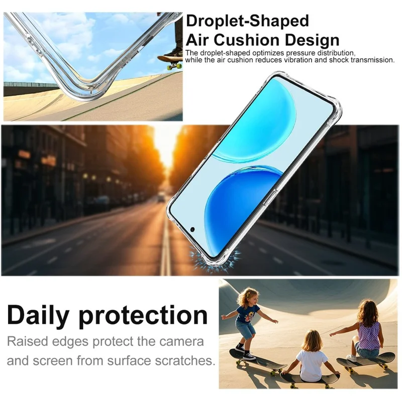 IMAK For Honor X8d 4G Case TPU Phone Cover Airbag Shockproof Protection - Transparent