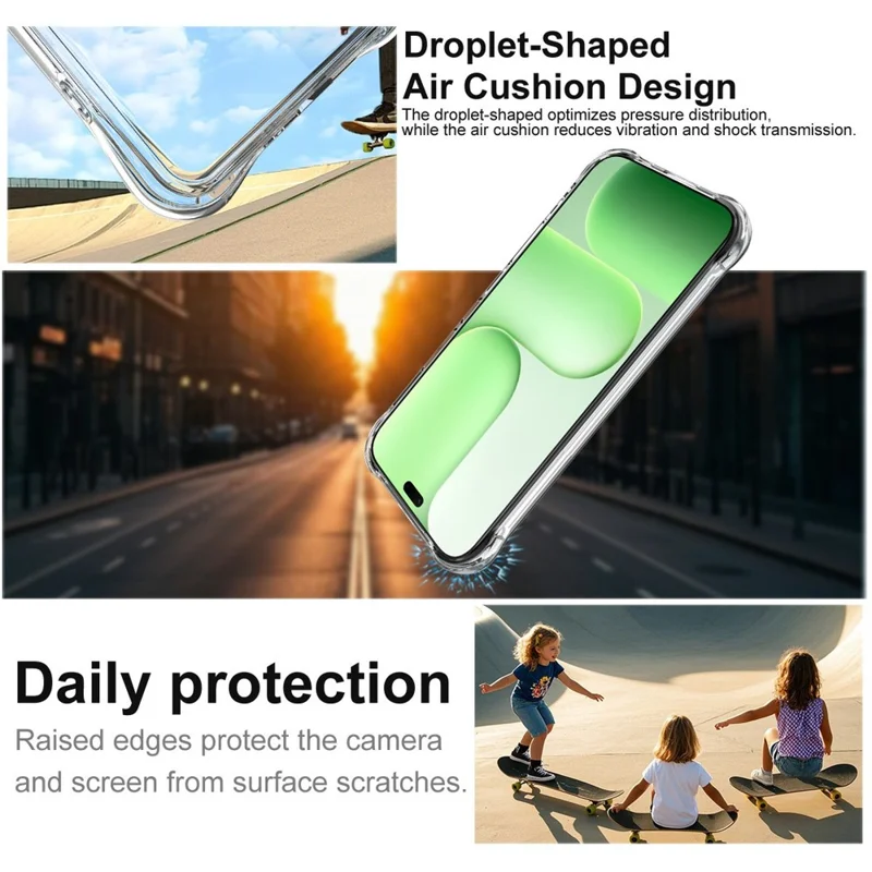 IMAK For Honor 600 Lite 5G Case TPU Phone Cover Airbag Shockproof Protection - Transparent