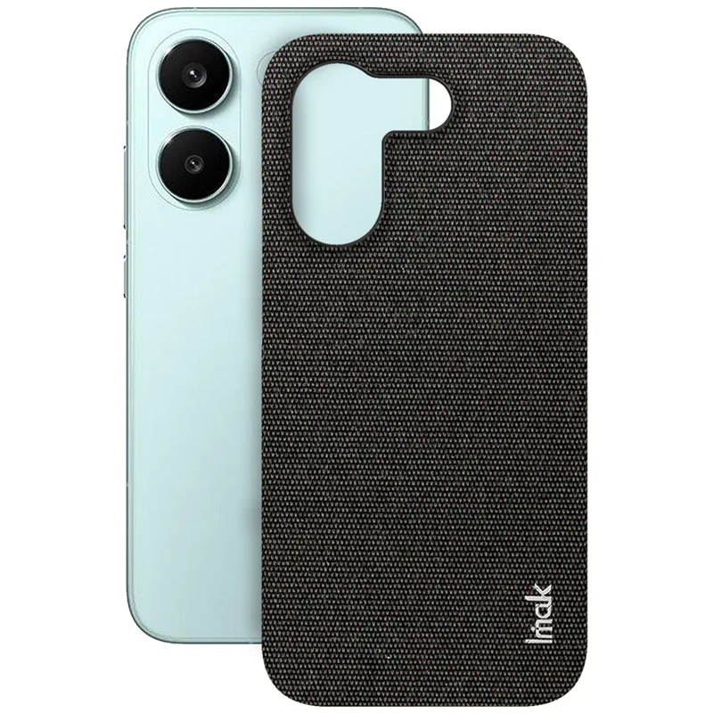 IMAK Ruiyi Series for Xiaomi Redmi Turbo 5 5G  /  Poco X8 Pro 5G Case Fabric Texture Leather + PC Phone Back Cover - Black