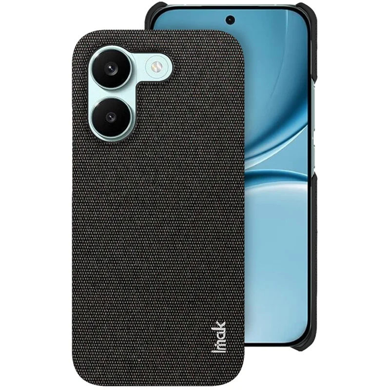 IMAK Ruiyi Series for Xiaomi Redmi Turbo 5 5G  /  Poco X8 Pro 5G Case Fabric Texture Leather + PC Phone Back Cover - Black