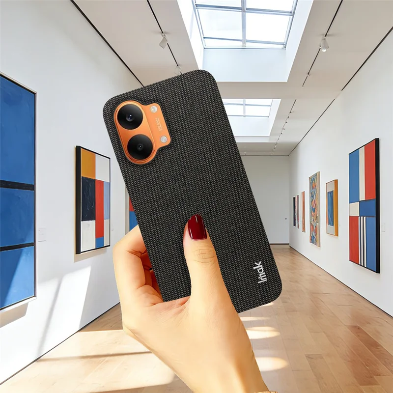 IMAK Ruiyi Series for Xiaomi Redmi Turbo 5 Max 5G  /  Poco X8 Pro Max 5G Case Fabric Texture Leather + PC Phone Back Cover - Black