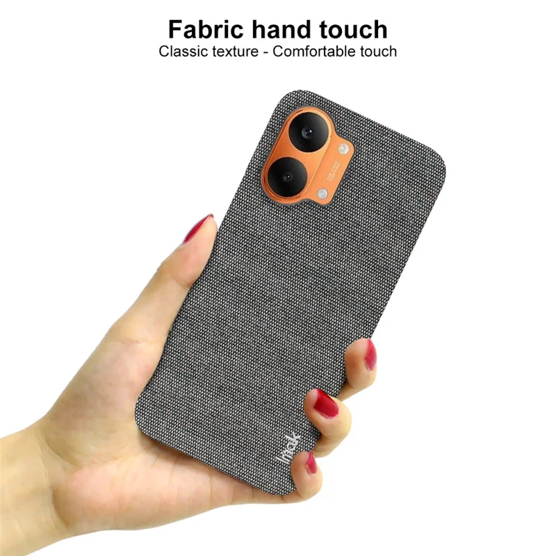 IMAK Ruiyi Series for Xiaomi Redmi Turbo 5 Max 5G  /  Poco X8 Pro Max 5G Case Fabric Texture Leather + PC Phone Back Cover - Black