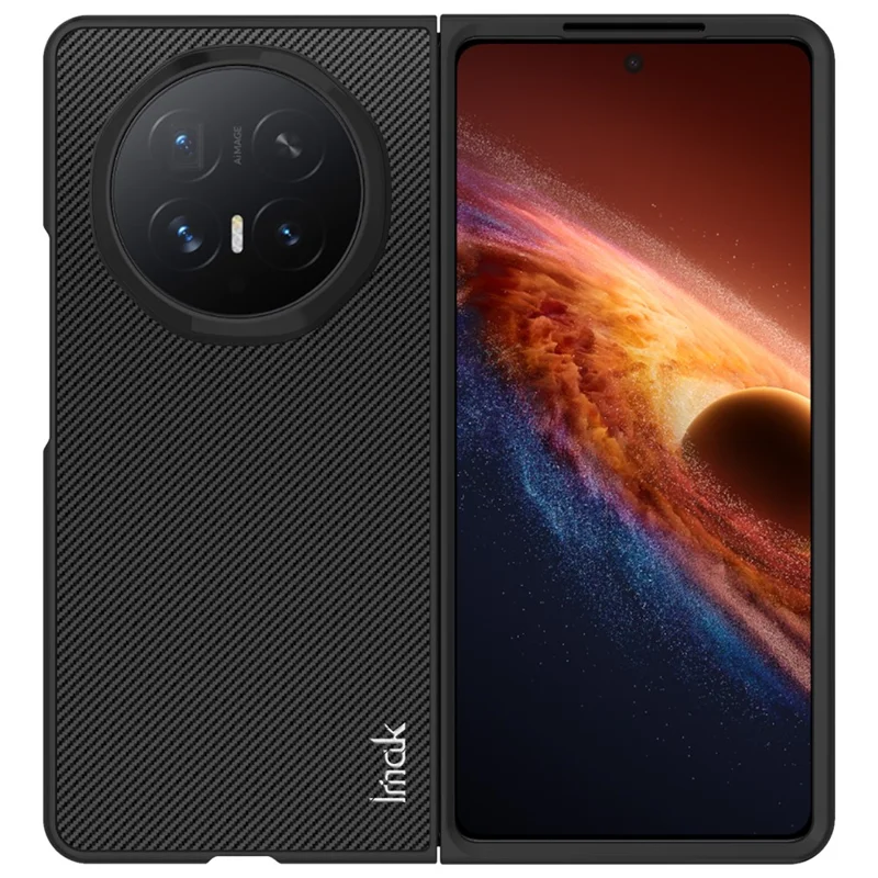 IMAK Ruiyi Series for Honor Magic V6 5G Case Carbon Fiber Texture Leather + PC Phone Cover