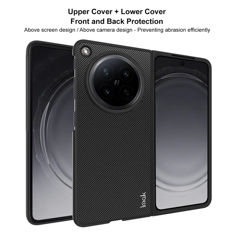 IMAK Ruiyi Series for Oppo Find N6 5G Case Carbon Fiber Texture Leather + PC Phone Cover