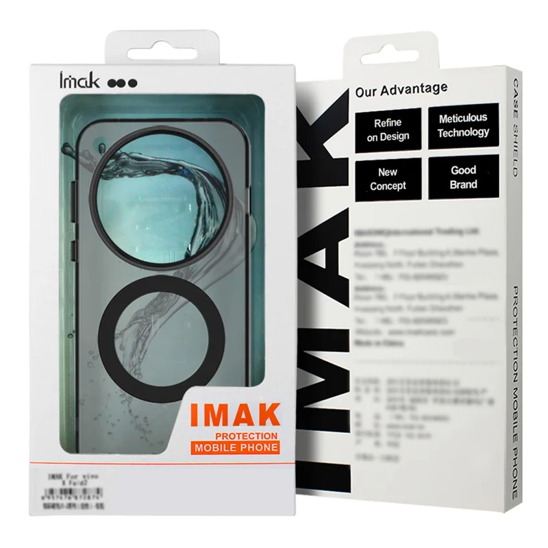 IMAK For Samsung Galaxy A37 5G Magnetic Case Candy Color Anti Drop TPU + PET Back Cover - Black