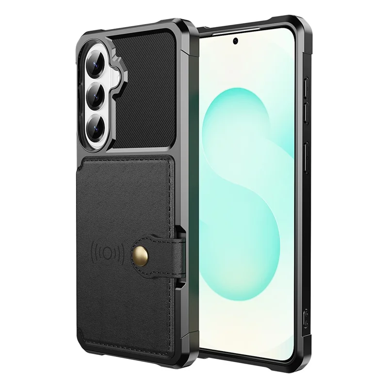 Cover per Samsung Galaxy A57 5G con Portatessere in Pelle PU + TPU - Nero